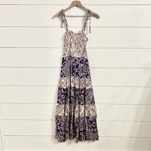 Abel the Label Zodiac Maxi Dress in Boho Floral Paisley Print, Size Small
